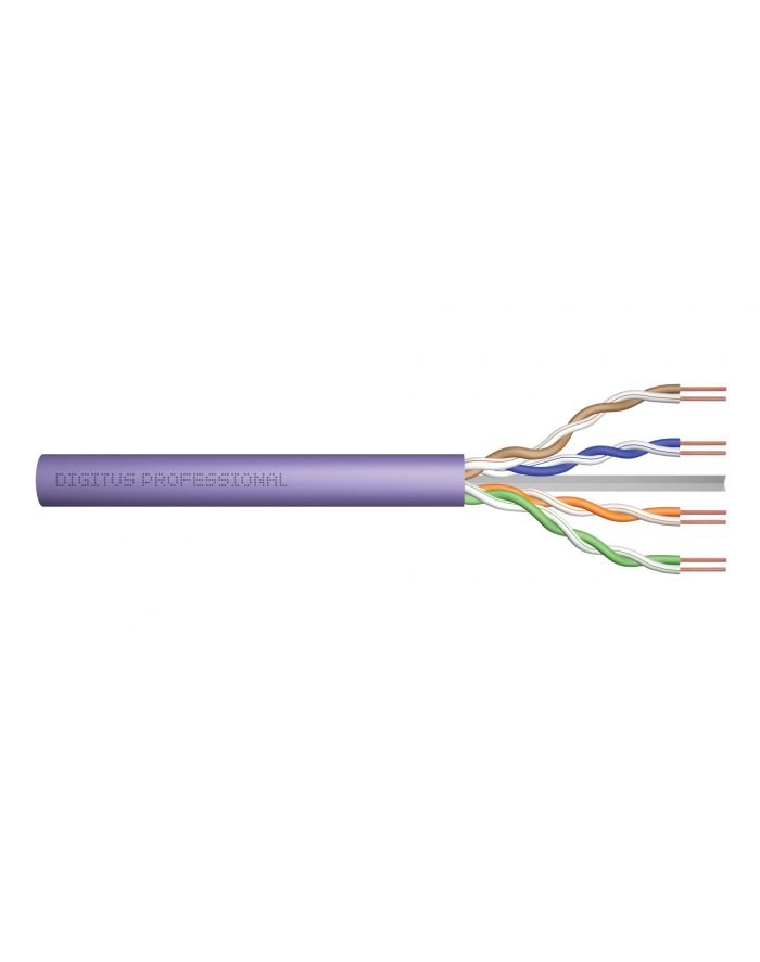 DIGITUS Installation cable cat.6 U/UTP Dca solid wire AWG 23/1 LSOH 500m violet reel główny