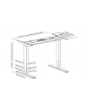 DIGITUS Electrically Height-Adjustable Table Frame Height 62-128cm for Tabletop up to 200cm Kolor: BIAŁY - nr 2