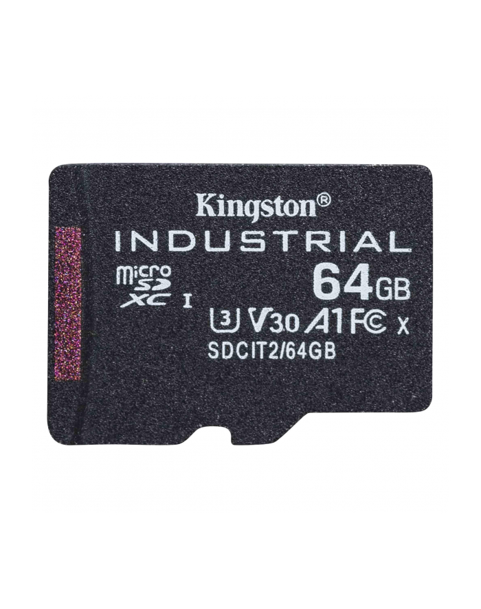 KINGSTON 64GB microSDXC Industrial C10 A1 pSLC Card Single Pack w/o Adapter główny