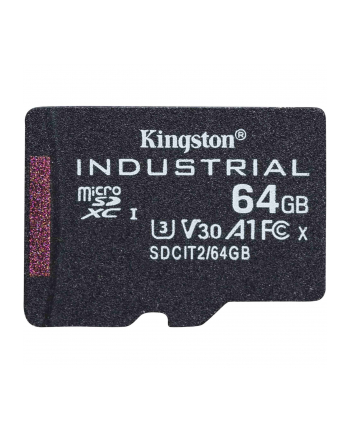 KINGSTON 64GB microSDXC Industrial C10 A1 pSLC Card Single Pack w/o Adapter