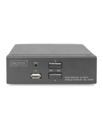 DIGITUS KVM Switch 2x1 HDMI 2-Port Single Display 4K/30Hz FreeSync