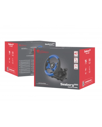 NATEC NGK-1566 Genesis Driving Wheel SEABORG 350 for PC Console - Towar z uszkodzonym opakowaniem (P)