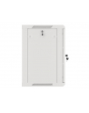 LANBERG Wall mount cabinet 19inch 12U 600x450 steel doors grey flat pack - nr 16