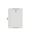 LANBERG Wall mount cabinet 19inch 12U 600x450 steel doors grey flat pack - nr 19