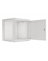 LANBERG Wall mount cabinet 19inch 12U 600x600 steel doors grey flat pack - nr 33