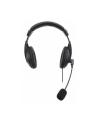 MANHATTAN Stereo USB Headset Lightweight Over-ear Design Wired USB-A Plug Integrated Controls Adjustable Microphone Black - nr 10