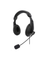 MANHATTAN Stereo USB Headset Lightweight Over-ear Design Wired USB-A Plug Integrated Controls Adjustable Microphone Black - nr 13