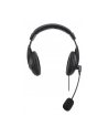 MANHATTAN Stereo USB Headset Lightweight Over-ear Design Wired USB-A Plug Integrated Controls Adjustable Microphone Black - nr 15