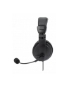 MANHATTAN Stereo USB Headset Lightweight Over-ear Design Wired USB-A Plug Integrated Controls Adjustable Microphone Black - nr 1