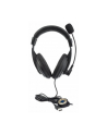 MANHATTAN Stereo USB Headset Lightweight Over-ear Design Wired USB-A Plug Integrated Controls Adjustable Microphone Black - nr 25