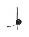 MANHATTAN Stereo USB Headset Lightweight On-ear Design Wired USB-A Plug Adjustable Microphone Black Retail Box - nr 16