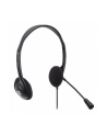 MANHATTAN Stereo USB Headset Lightweight On-ear Design Wired USB-A Plug Adjustable Microphone Black Retail Box - nr 25