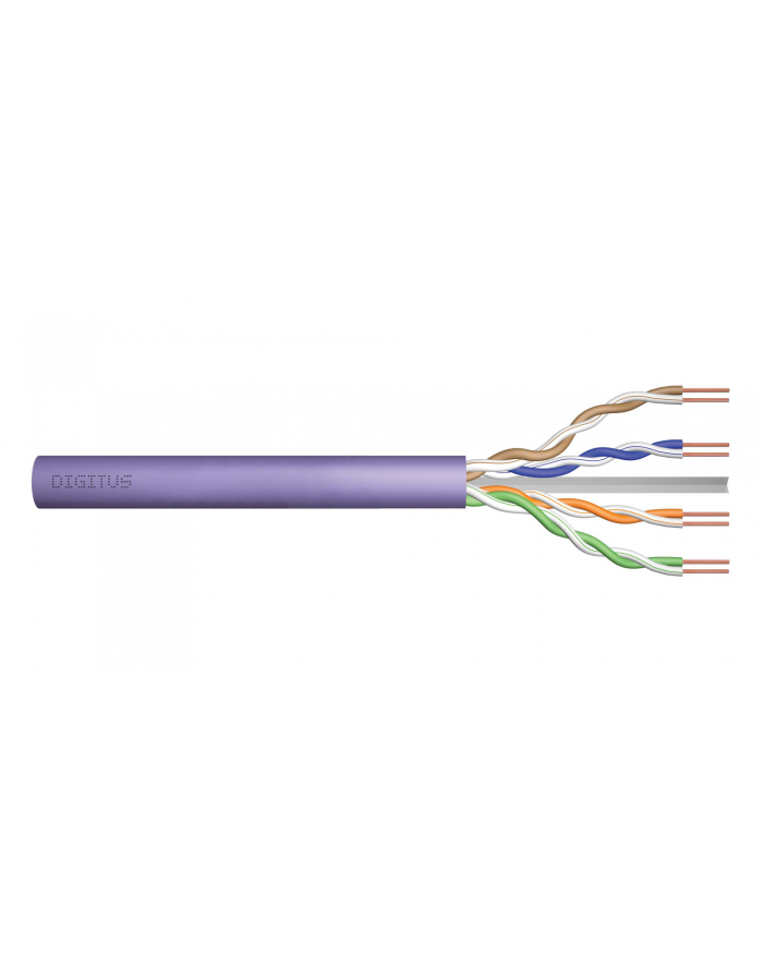 DIGITUS Installation cable cat.6 U/UTP B2ca solid wire AWG 23/1 LSOH 100m violet foiled główny