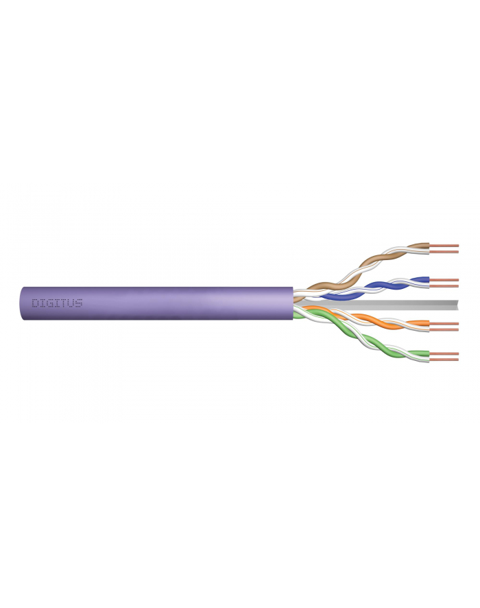 DIGITUS Installation cable cat.6 U/UTP B2ca solid wire AWG 23/1 LSOH 500m violet reel główny