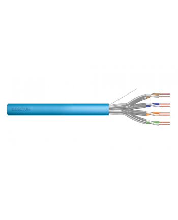 DIGITUS Installation cable cat.6A U/FTP Dca solid wire AWG 23/1 LSOH 50m blue foiled