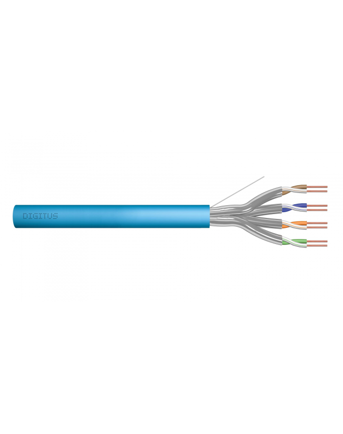 DIGITUS Installation cable cat.6A U/FTP Dca solid wire AWG 23/1 LSOH 50m blue foiled główny