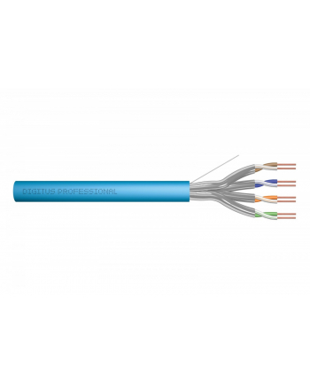 DIGITUS Installation cable cat.6A U/FTP Dca solid wire AWG 23/1 LSOH 100m blue foiled