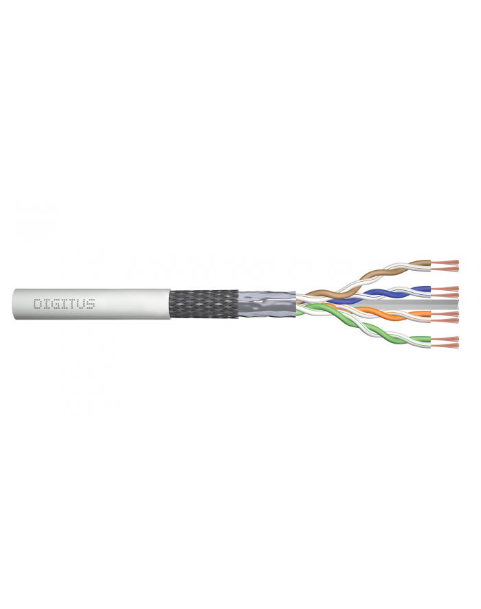 DIGITUS CAT 6 SF-UTP patch cable raw length 305 m paper box AWG 26/7 LSZH simplex color grey główny