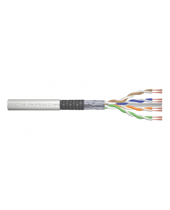 DIGITUS CAT 6 SF-UTP patch cable raw length 305 m paper box AWG 26/7 LSZH simplex color grey