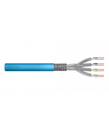 DIGITUS Installation cable cat.6A S/FTP Eca solid wire AWG 23/1 LSOH 50m blue foiled