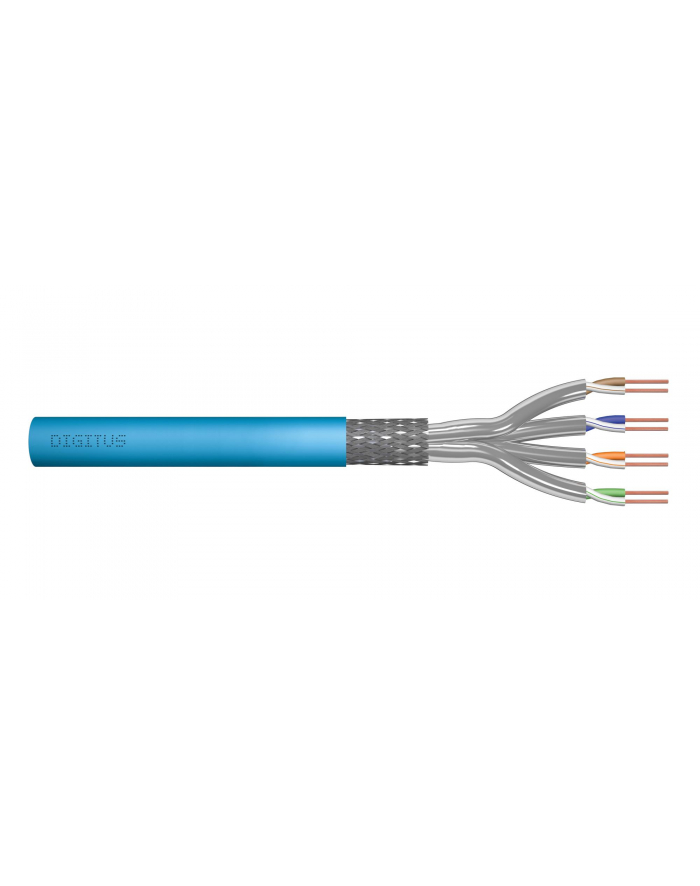 DIGITUS Installation cable cat.6A S/FTP Eca solid wire AWG 23/1 LSOH 50m blue foiled główny
