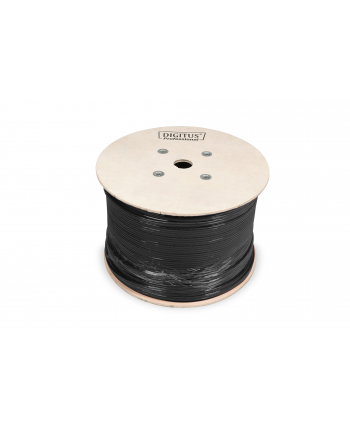 DIGITUS S-FTP PIMF network earth installation cable CAT7 4x2xAWG23/1 1200MHz Kolor: CZARNY 1000m roll