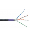DIGITUS S-FTP PIMF network earth installation cable CAT7 4x2xAWG23/1 1200MHz Kolor: CZARNY 1000m roll - nr 6