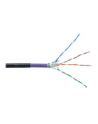 DIGITUS S-FTP PIMF network earth installation cable CAT7 4x2xAWG23/1 1200MHz Kolor: CZARNY 1000m roll - nr 7