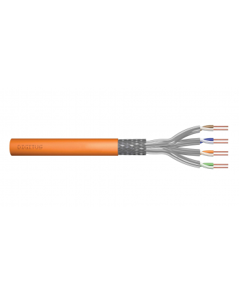DIGITUS Installation cable cat.7 S/FTP Dca solid wire AWG 23/1 LSOH 50m orange foiled