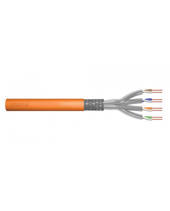 DIGITUS Installation cable cat.7 S/FTP B2ca solid wire AWG 23/1 LSOH 500m orange reel