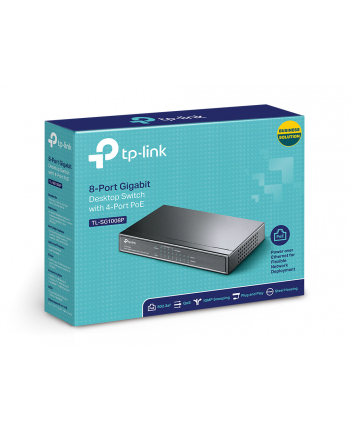 TP-LINK 8-Port Gigabit Desktop PoE Switch 8x10/100/1000Mbps RJ45 ports including 4 PoE ports