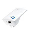 TP-LINK 300Mbps Universal Wireless N Range Extender Wall Mount 2.4GHz 300Mbps 802.11b/g/n - Towar z uszkodzonym opakowaniem (P) - nr 24