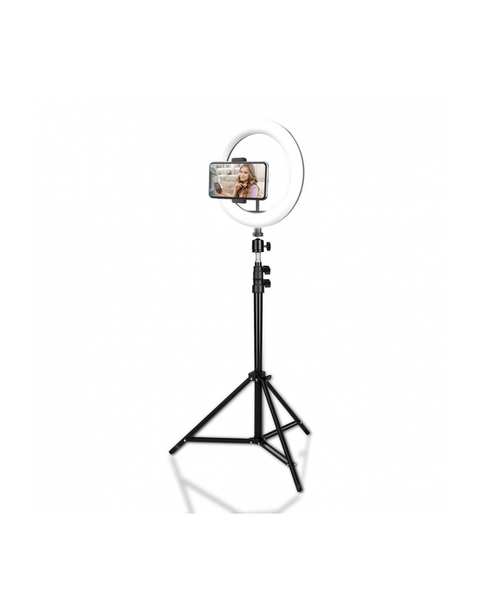 MEDIA-TECH TOWER RINGLIGHT - Lampa pierścieniowa do selfie ze statywem 1 6m – wybór streamerów główny