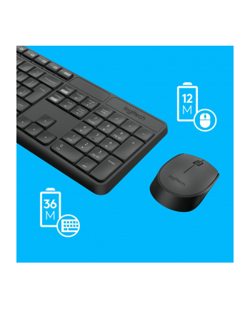 LOGITECH MK235 wireless Keyboard + Mouse Combo Grey - INTNL (US) Qwerty - Towar z uszkodzonym opakowaniem (P)