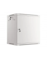 LANBERG Wall mount cabinet 19inch 12U 600x450 steel doors grey flat pack - nr 25