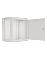 LANBERG Wall mount cabinet 19inch 12U 600x450 steel doors grey flat pack - nr 37