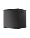 LANBERG Wall mount cabinet 19inch 12U 600x600 steel doors Kolor: CZARNY flat pack - nr 16