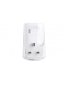 TP-LINK 300Mbps Universal Wireless N Range Extender Wall Mount 2.4GHz 300Mbps 802.11b/g/n - Towar z uszkodzonym opakowaniem (P) - nr 57