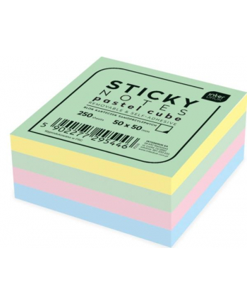 Blok karteczek samoprzylepnych 250 50x50 pastel INTERDRUK