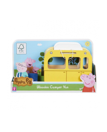 tm toys Świnka Peppa - Drewniany kamper z figurką 07388