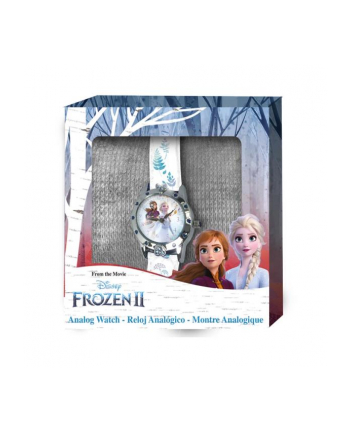 Zegarek analogowy w obudowie metalowej, z paskiem, w ozdobnym opakowaniu Kraina Lodu 2 WD21198 Kids Euroswan