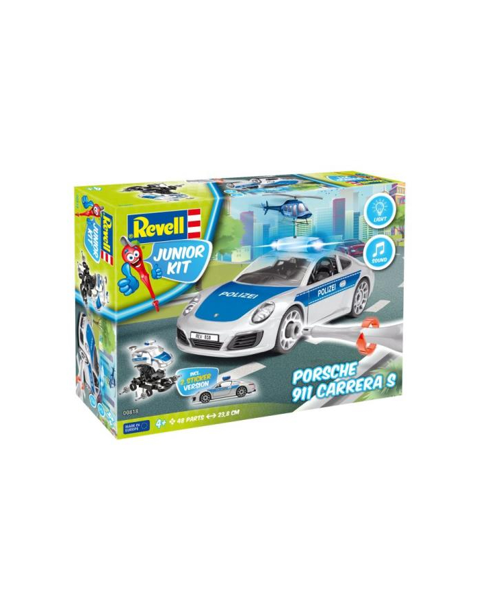 PROMO Revell 00818 Auto do skręcania Porsche 911 Carrera S Polizei Junior Kit główny