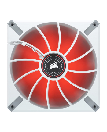 CORSAIR ML140 LED ELITE WHITE 140mm Magnetic Levitation Red LED Fan with AirGuide Single Pack
