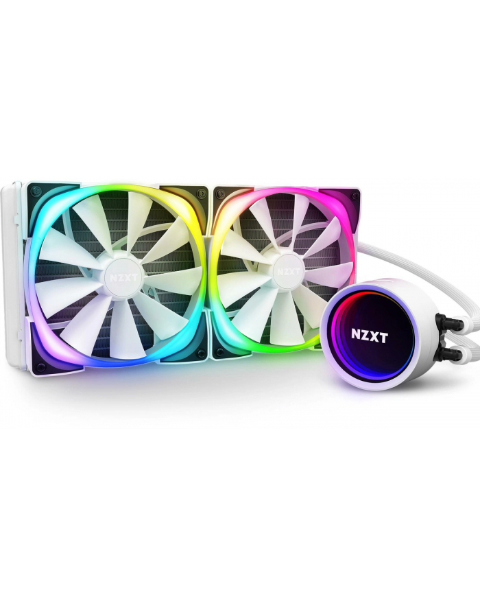 NZXT water cooling Kraken X63 White RGB 280mm Illuminated fans and pump główny