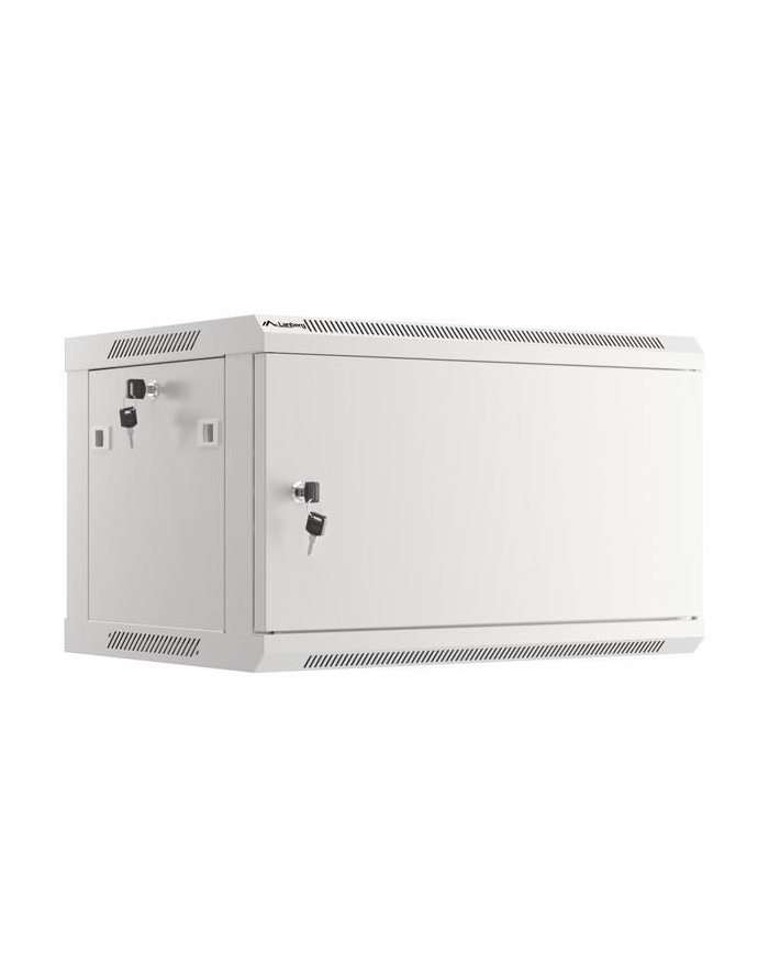LANBERG Wall mount cabinet 19inch 6U 600x450 steel doors grey flat pack główny