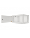 LANBERG Wall mount cabinet 19inch 6U 600x450 steel doors grey flat pack - nr 28