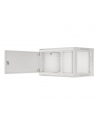 LANBERG Wall mount cabinet 19inch 6U 600x450 steel doors grey flat pack - nr 31