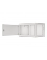 LANBERG Wall mount cabinet 19inch 6U 600x450 steel doors grey flat pack - nr 49