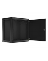 LANBERG Szafa wisząc 19inch 12U 600x450 drzwi metalowe czarna flat pack - nr 9