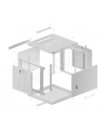 LANBERG Szafa wisząca 19inch 9U 600x600 drzwi metalowe szara flat pack - nr 49